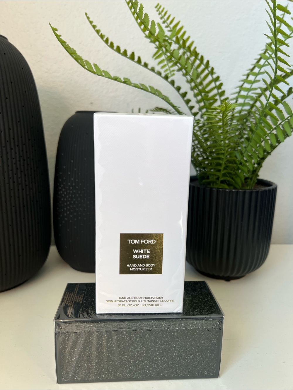 Tom Ford White Suede Moisturizer in White with Gold Label